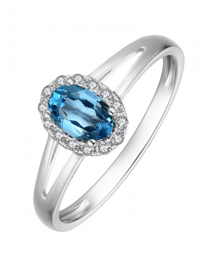 OVAL COLORED STONE DIAMOND RING (VR407)